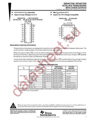 SN74ACT245DW datasheet  